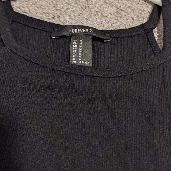 2 for $12 - Black F21 Halter Crop - Picture 3 of 4